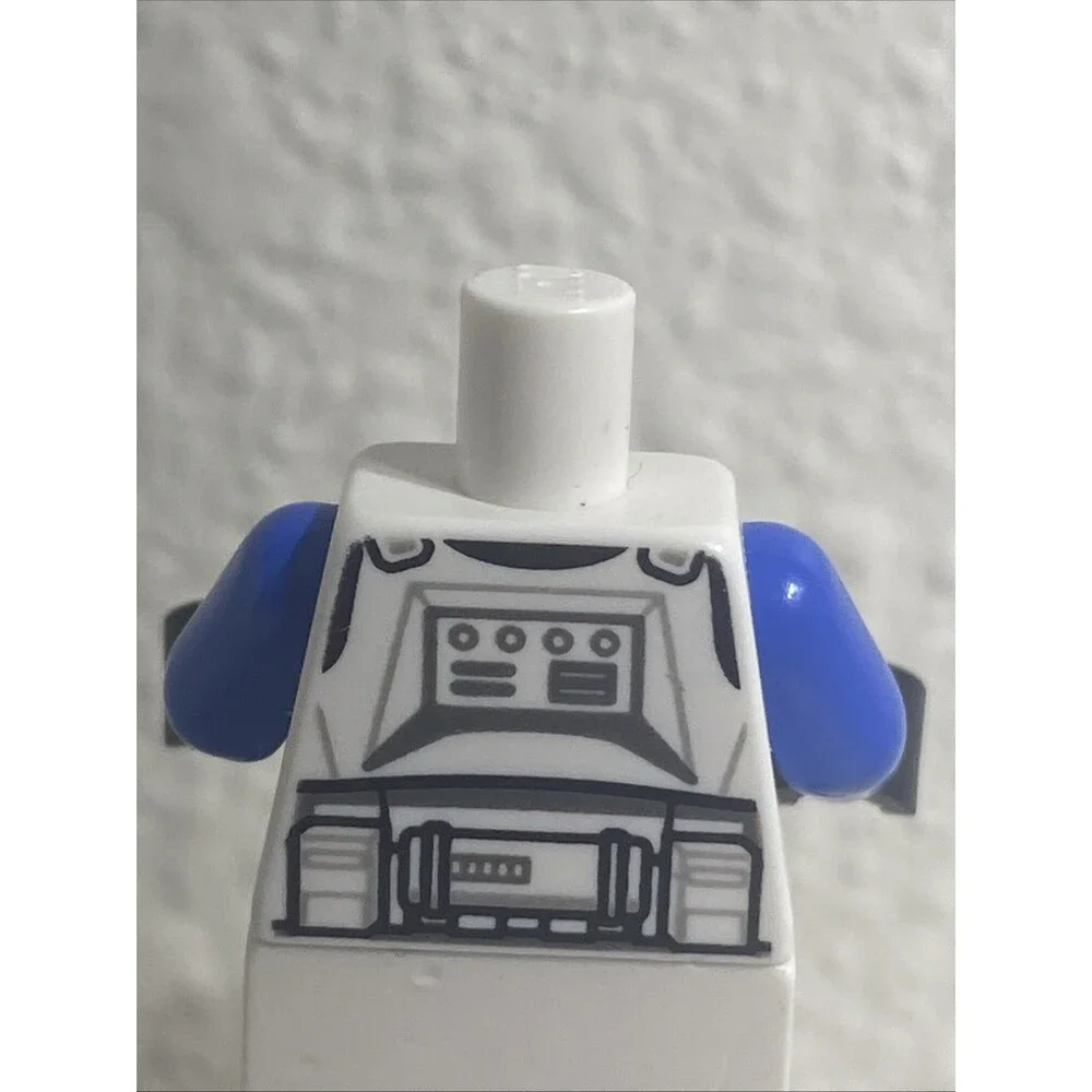 Lego Star Wars Armor Clone Trooper Blue 501st Legion Markings 2 Yellow Stripes